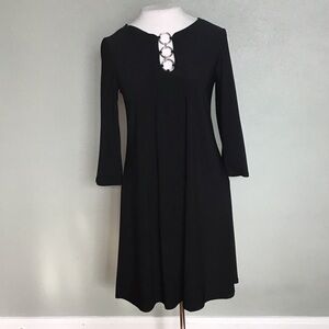 MSK Petite Black Shift Dress Medium
